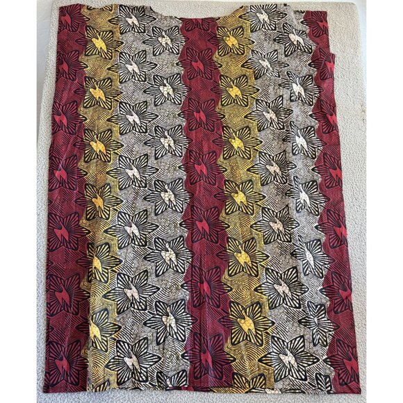 Vintage Bea Taylor Caftan Dress Batik Floral Boho Maxi 70s - Picture 7 of 7